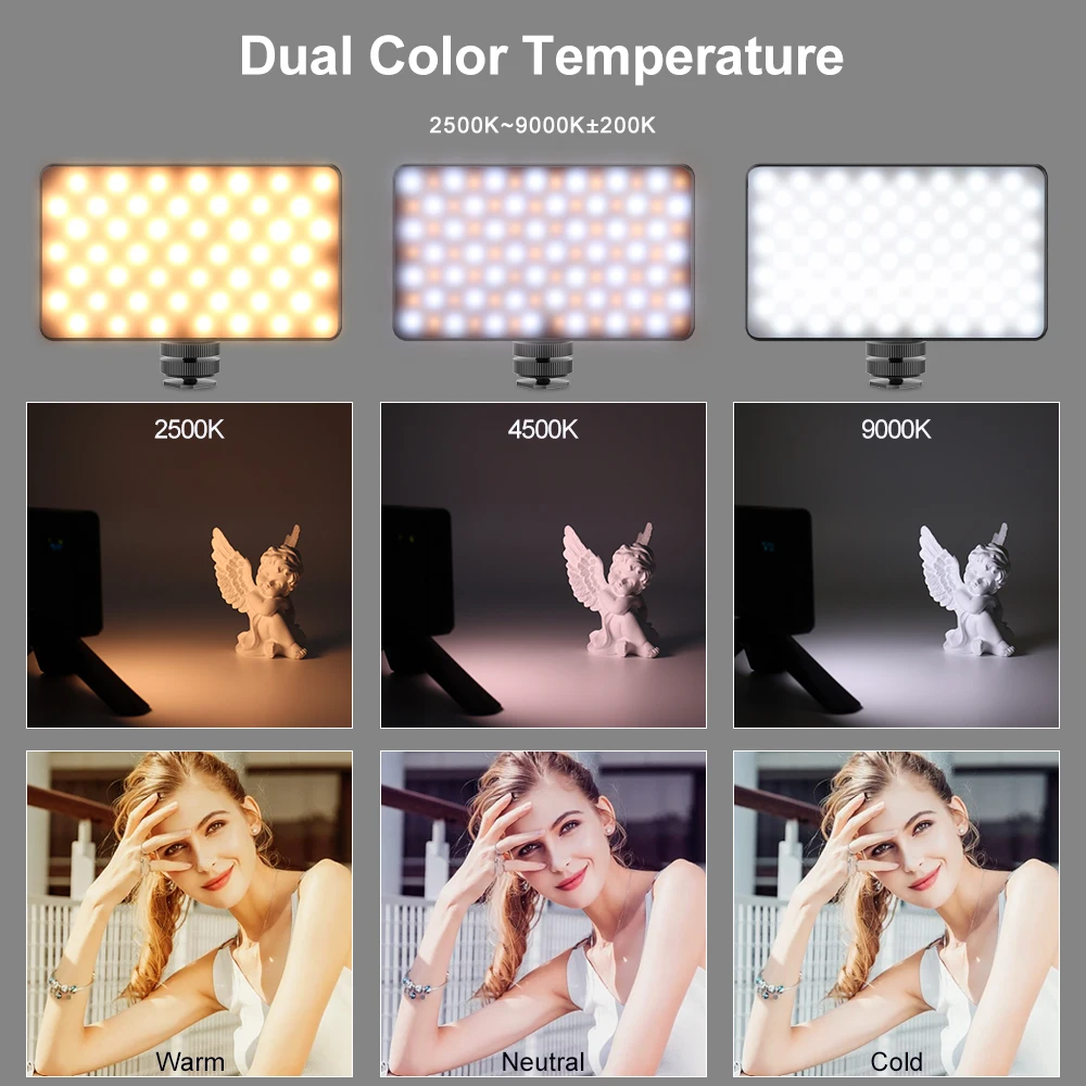 BOSHENG W140RGB Invullicht Mobiele telefoon Live schoonheid Gezicht spelen Vierkant zaklicht Full Color Led Ambient Photography Light