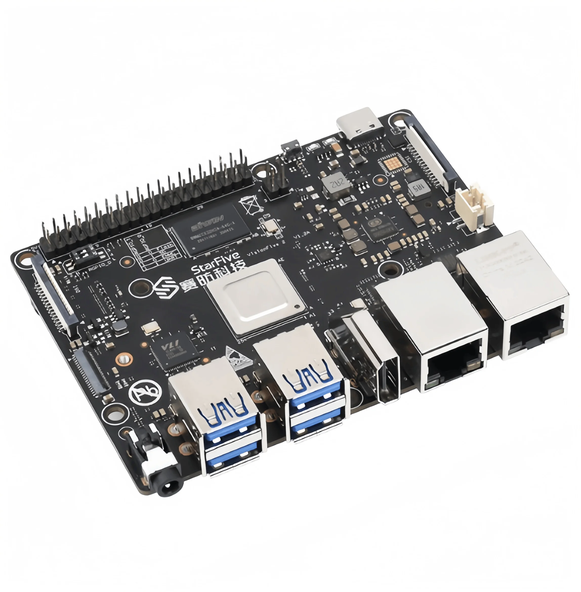 TopElec VisionFive2 Development Board, RISC-V Single Board Computer (SBC), 4/8GB Optional, Saifang JH7110
