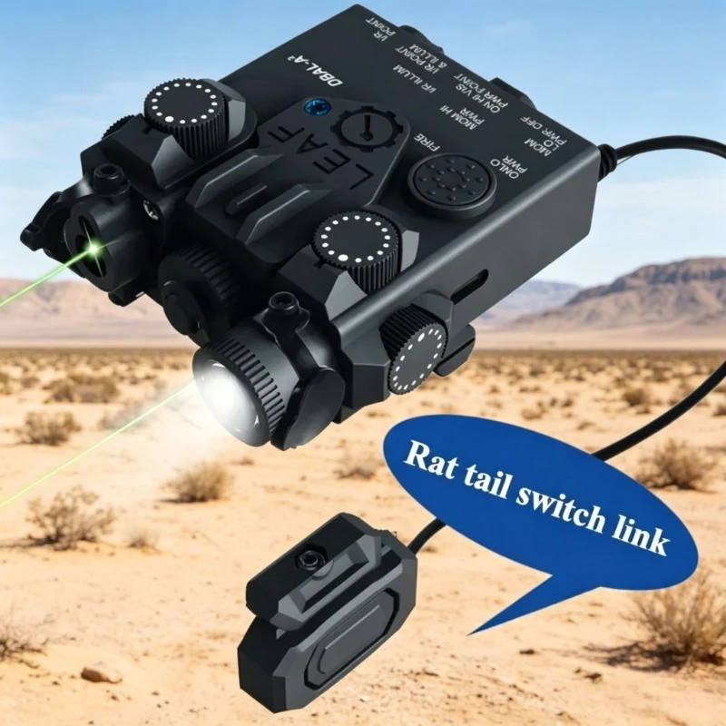 

2026 Improved DBAL-A2 Red Pine Laser & Plain LED Lamp Aim Marker Match 20mm Rail For Outdoor Leisure Toy Accessory