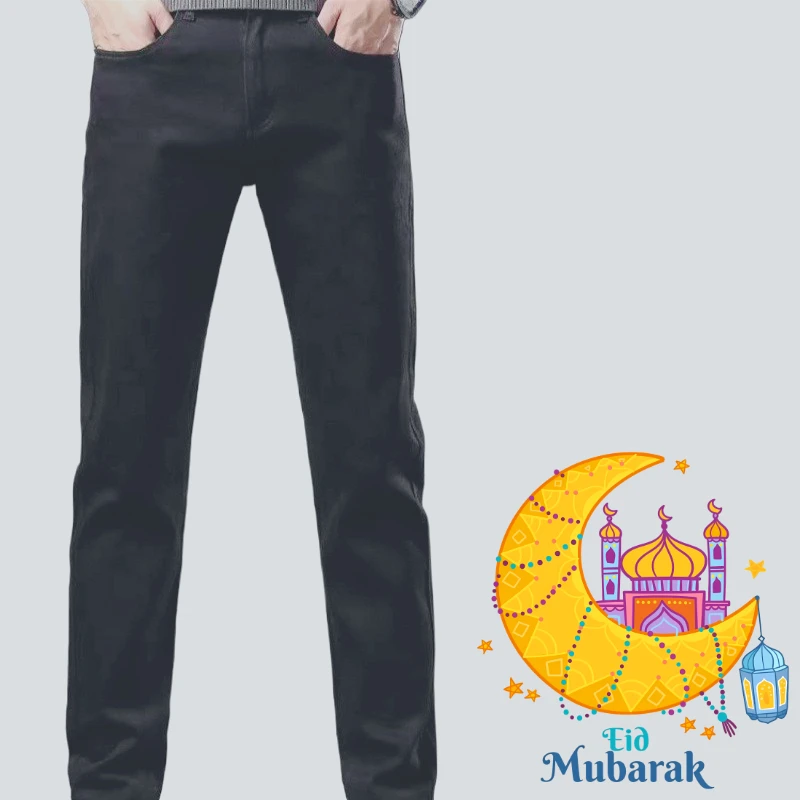 Invisible Zipper Crotch Pants Summer Thin Black Denim Men Elastic Loose Straight Casual Business Jeans Cargo Pants Men Fashion