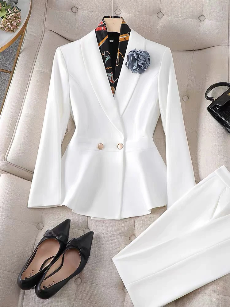 Elegant Women's Suit Set Professional Workwear Autumn Winter New Arrival Hostess Front Desk Staff Uniform High Quality Polyes...