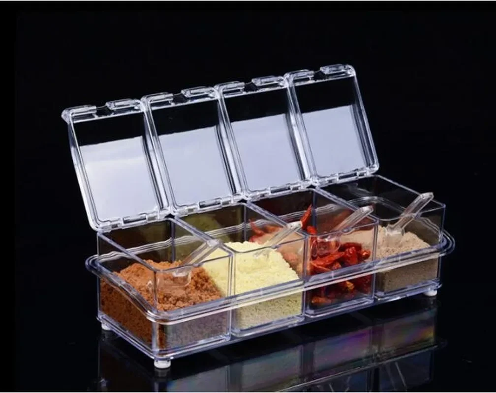 4Pcs/Lot New Kitchen Organizer Storage Boxes Spices Seasoni…