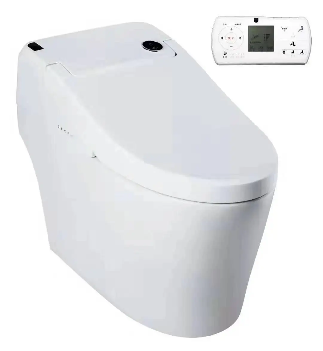 

Modern Auto-flip Floor-stand Toilet Smart for Europe Intelligent One Piece Remote Control Sensor Smart Intelligent Toilet