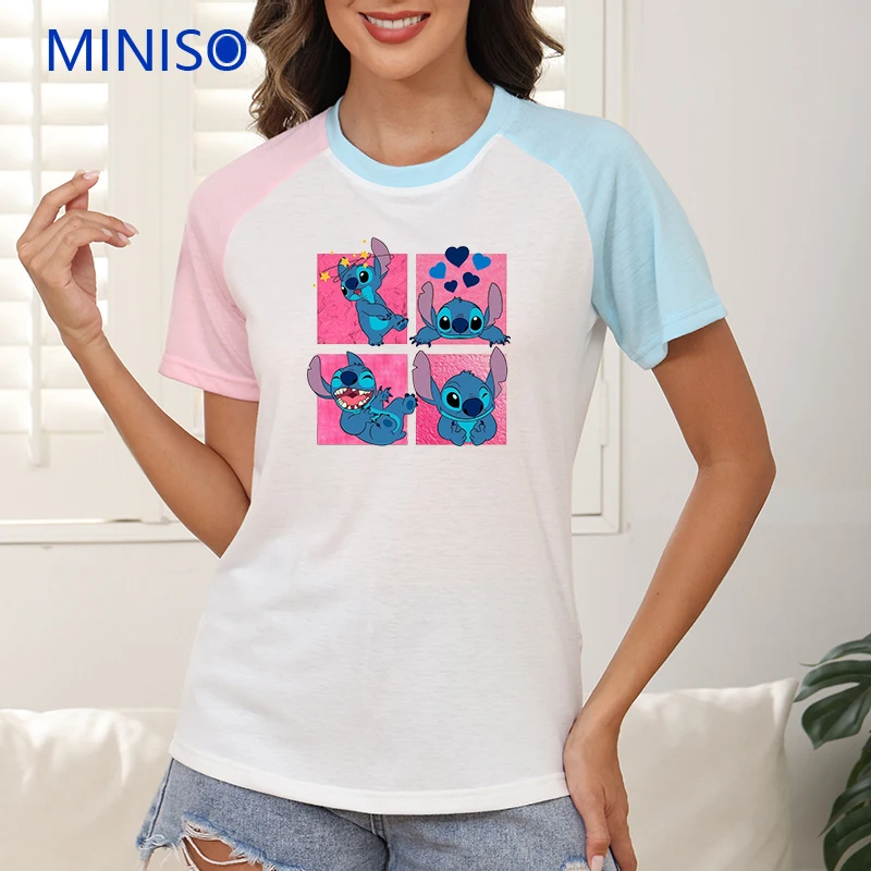 

Disney Mickey Mouse cute cartoon print ladies short sleeve crew neck t-shirt spring and summer sweet and casual
