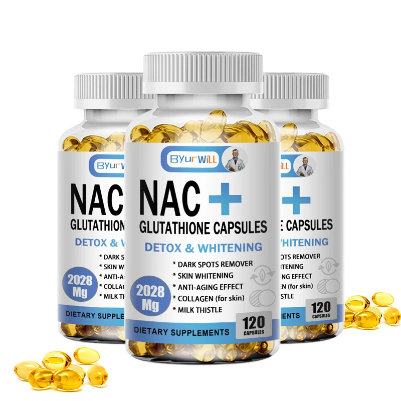 ByurWill NAC Glutathione Capsules N-Acetyl Cysteine 2028 mg Support for Liver, Lung | Amino Acid, Increases Glutathione