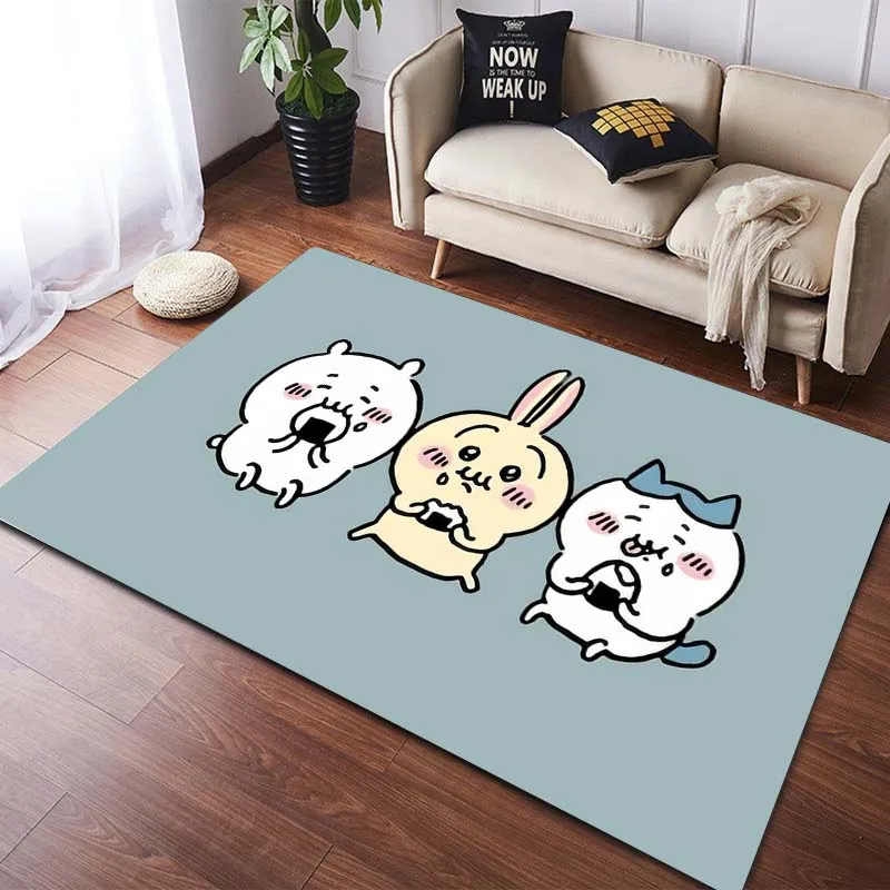 Cartoon C-Chiikawa Home Door Mat Bathroom Mat Anti-slip Mat Home Living Room Decoration Home Children's Play Area Carpet