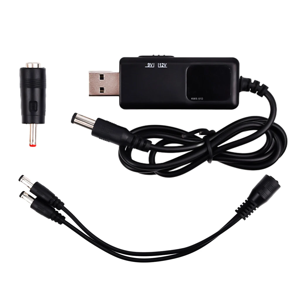 Da USB a DC 5.5/3. Spina da 5mm da 5V a 9V 12V USB Power Boost Line adattatore per cavo di alimentazione USB DC per connettore USB del cavo WIFI del