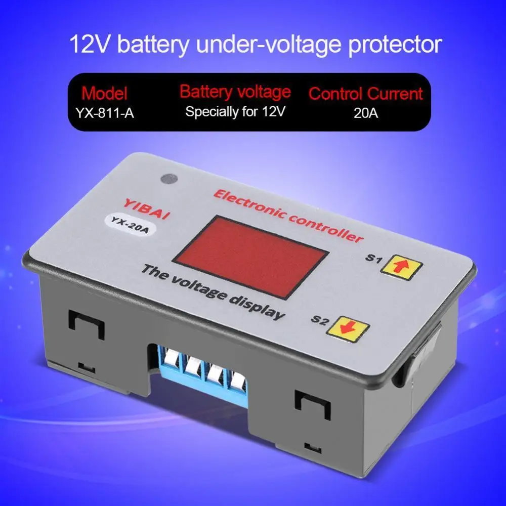 Low Voltage Battery Under-voltage Controller Cut off Switch Protection Module Accuracy 0.1V LED indicator Auto