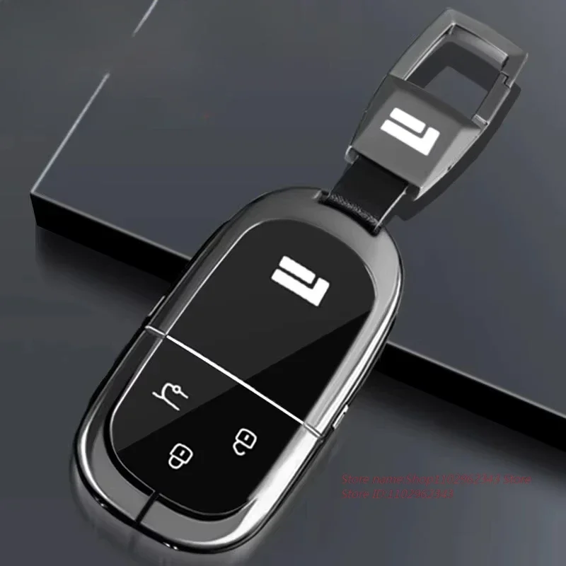 

Чехол для автомобильных ключей из цинкового сплава для Geely Rox 01 2023, чехол для ключей с брелком - прочный аксессуар для автомобильных ключей