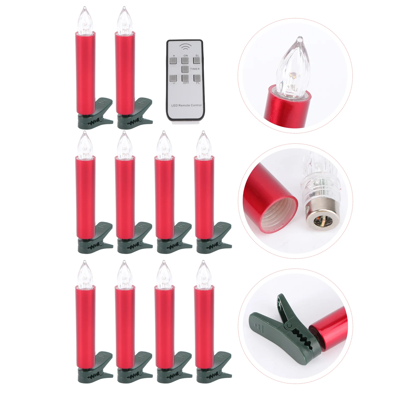 Lampada a LED per decorazione natalizia con accendino elettrico a luce elettronica per albero da festa
