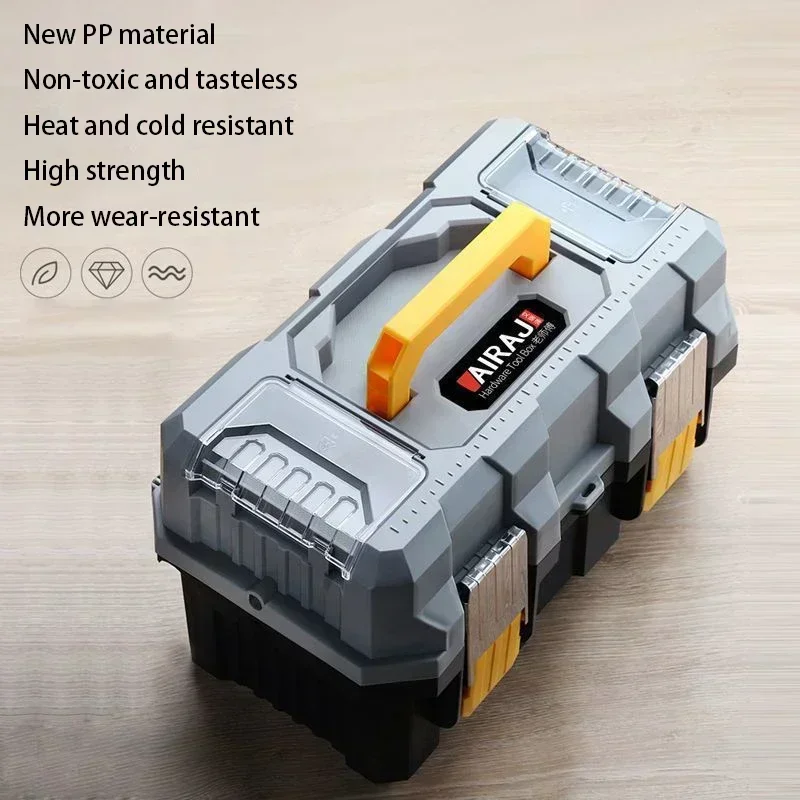 Folding 3 Layer Tool Box Profesional Auto Repair Storage Case Organizer Waterproof Hardware Suitcase Tool Mechanical Plastic Box