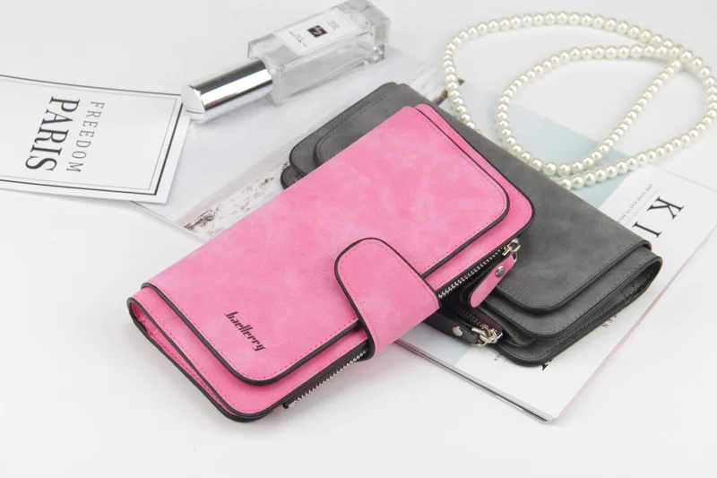 Baellerry Damen-Langbörse Hochwertig mit Schnalle Mehrere Kartenfächer Handyhalter Handtasche – Detail 16