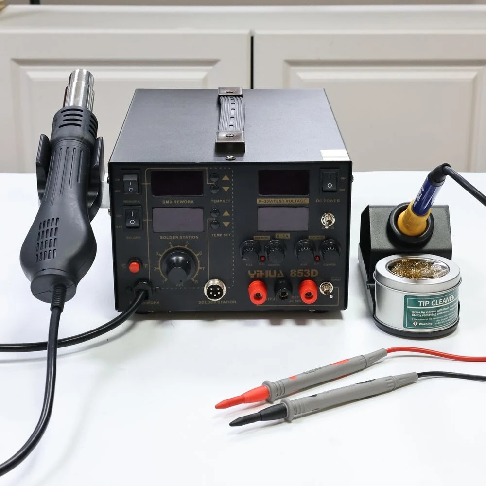 

YIHUA 853D 5A Ultimate Station PID Control ±1°C 480°C Hot Air Iron 30V 5A Power 1000W