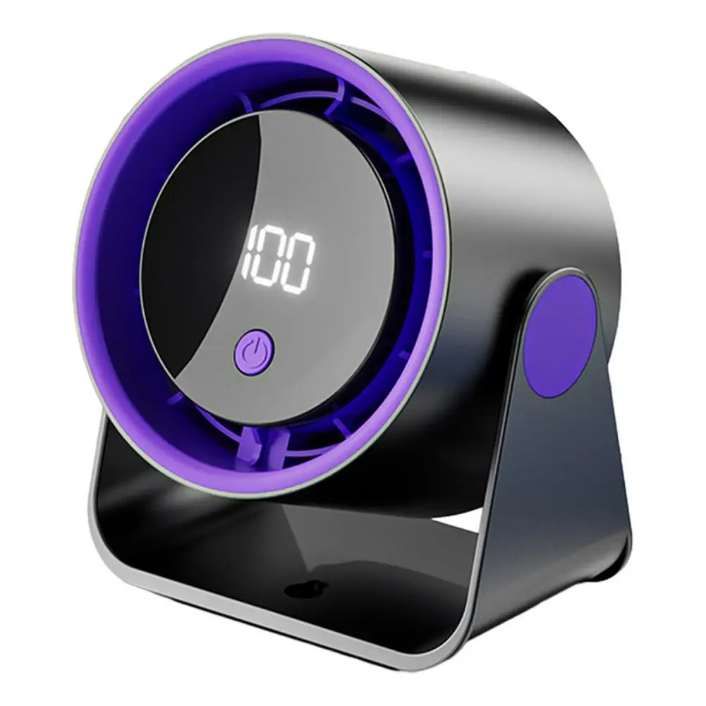 

Portable Turbo Desk Fan 100-Speed Adjustable Table Fan with LED Display USB Rechargeable Small Fan for Office Bedroom Desktop
