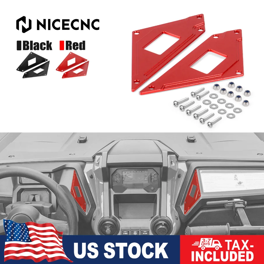 

NICECNC 2 Pcs Rocker Switch Panel Housing Holder Aluminum ATV for Honda Talon 1000R SXS10S2R 1000X-4 SXS10S4 1000XS SXS10S2XS