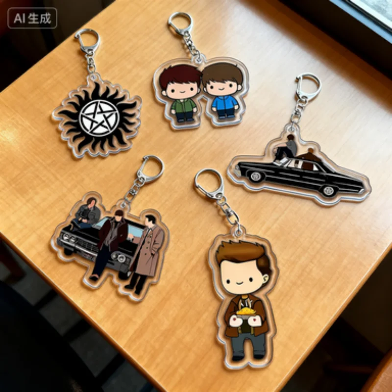 

Anime Supernatural accessories decorations collections Acrylic key ring keychain Letter pendants backpack HD