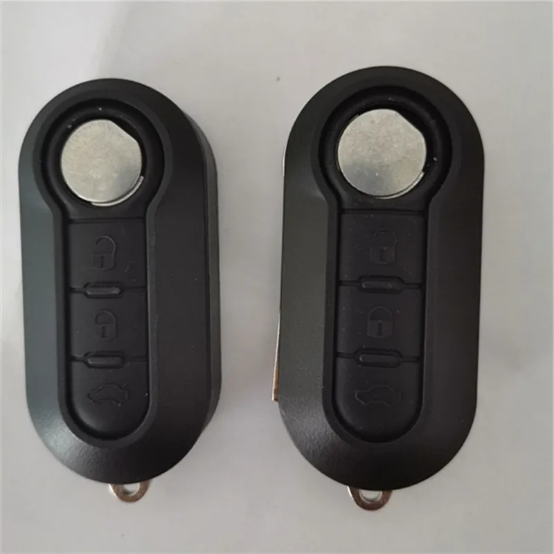 2pcs For Fiat 500 Panda Punto Bravo 3 Buttons Normal Flip Remote Car Key Shell Blank Case Housing Fob Keyless SIP22 Blade