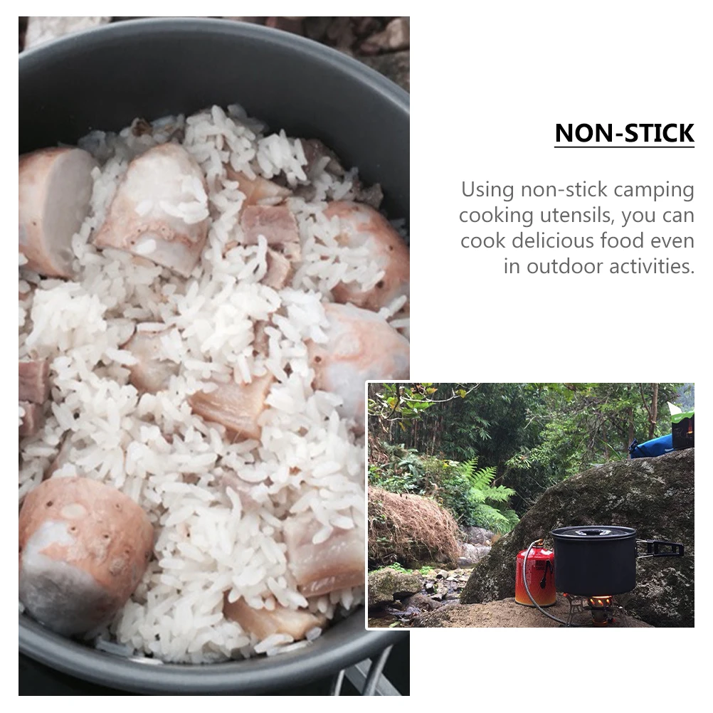 

Camping Pans Non Stick Cooking Pots Foldable Tableware Practical Cookware Nonstick