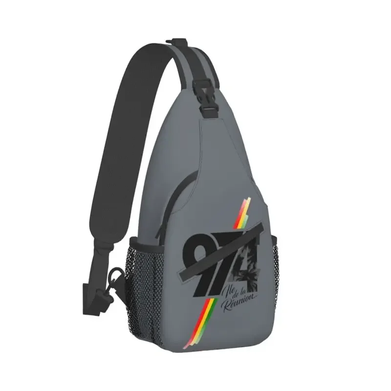 974 Reunion Island Sling Crossbody Chest Bag Men Fashion Shoulder Backpack for Travel Cycling