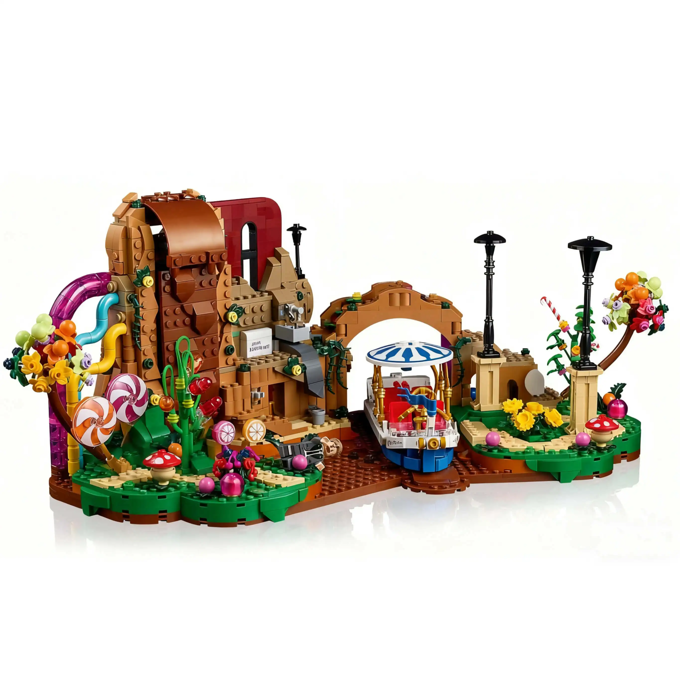 Creative Candy Chocolate Factory Set Compatible with Street View Assembly Building Blocks Toys Birthday and Christmas Gifts