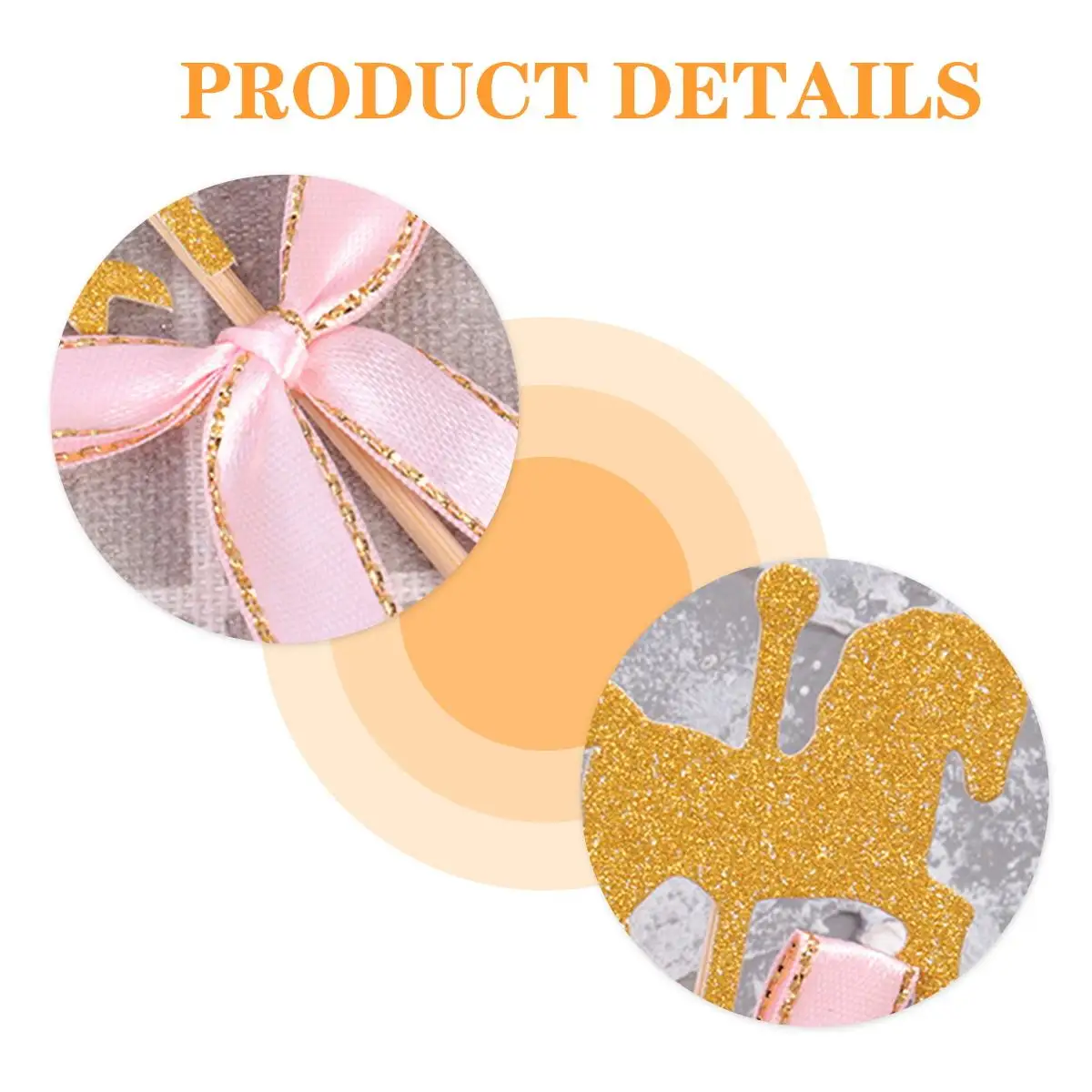 50 Pcs Cake Fruit Insert Wedding Toppers Cup Carousel Cupcake Horse Picks Glitter Powder