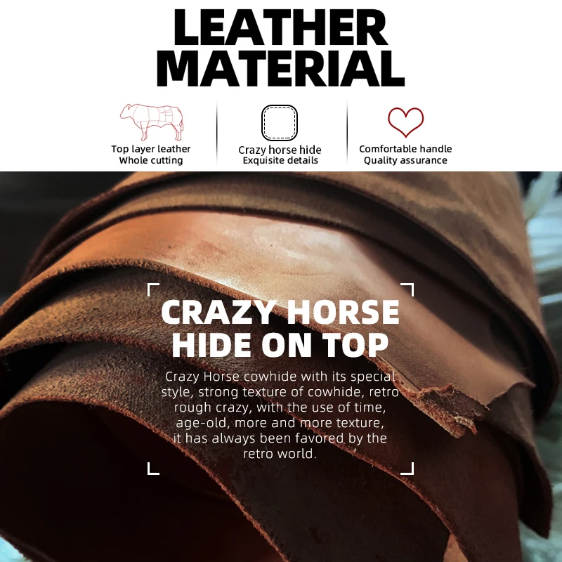 Vintage Genuine Leather Men's Card Wallet Handmade Cowhide Card Slot Money Bag For Male Simple Bifold Short Wallet Brown