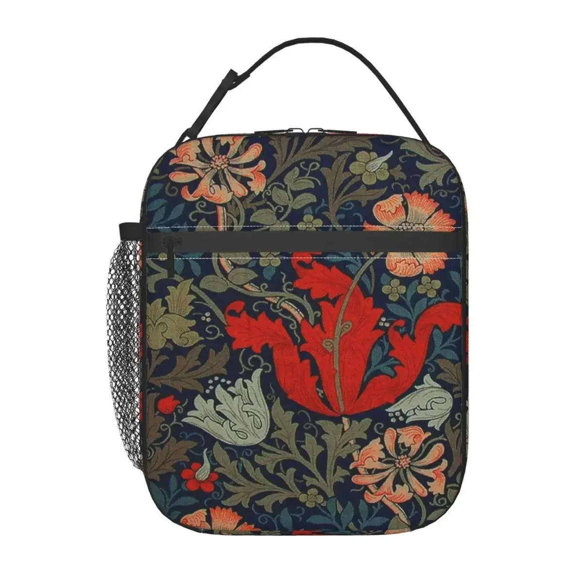 William Morris Compton Floral Art Nouveau Pattern Insulated Lunch Bag Work School Resuable Cooler Thermal Lunch Box Women Kid