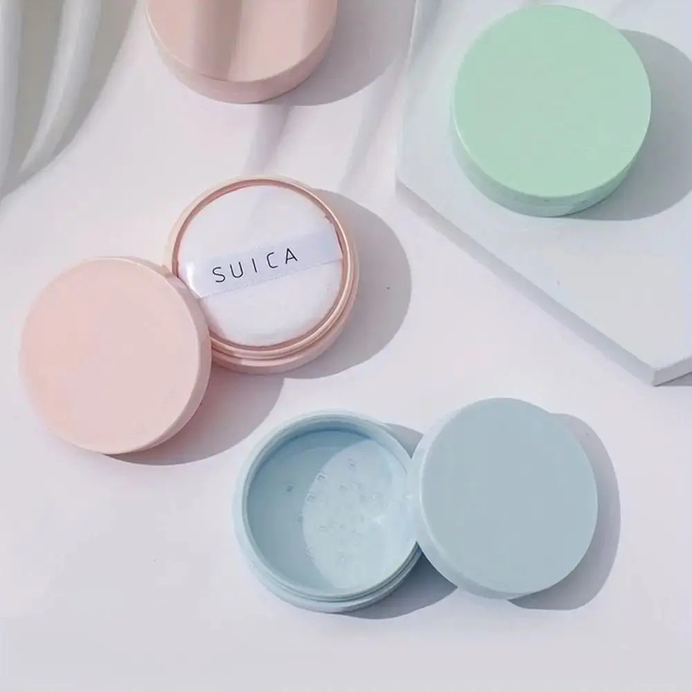 1 ชิ้นพัฟแป้ง Subpackage Empty Loose Powder Jars สีขาวหมวก Sifter Dispersion แป้งกล่อง Mini Macaron เครื่องสําอางค์