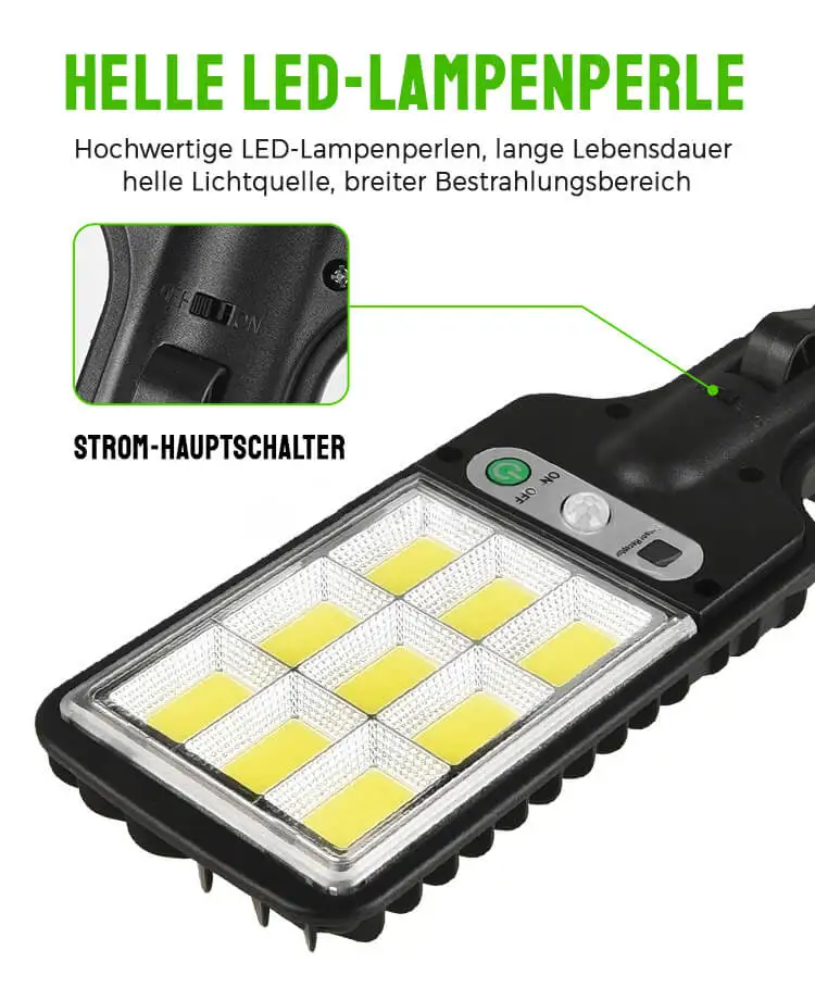 リモコン付きソーラーLEDウォールランプ,モーションセンサー付き防水ランプ,屋外照明,庭やパティオに最適