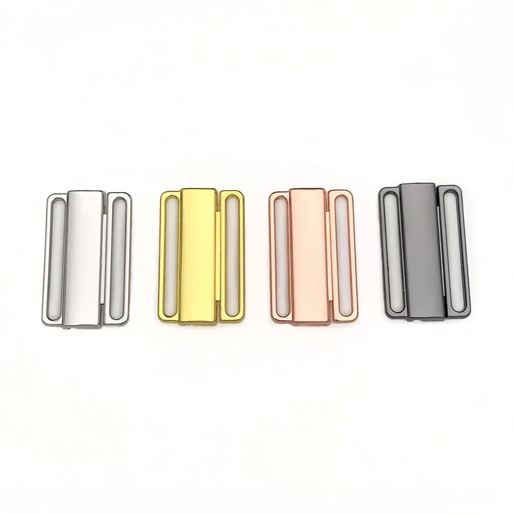 25sets 25mm Bra Metal Front Closure Clip Swimwear Clickers Alloy Buckle Replacement Parts