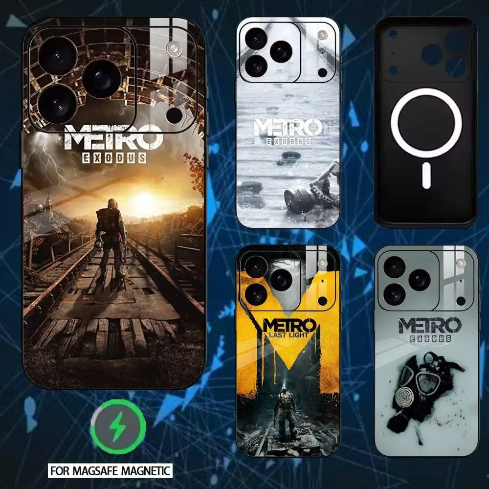 

Чехол для телефона Game Series M-Metro для iPhone 17 16 15 14 13 12 Pro Max Plus с зеркальным беспроводным магнитным креплением