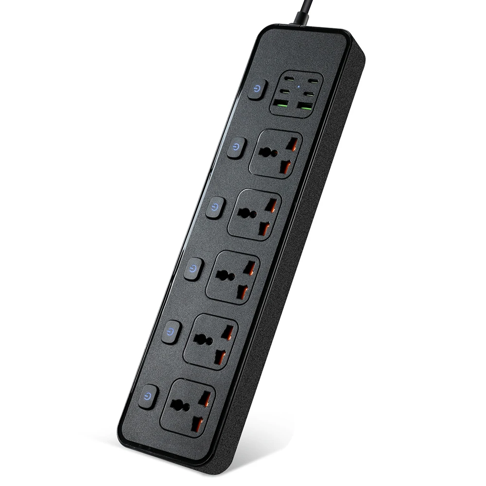 Imagem -03 - Tira de Energia Universal com tipo Usb Tomadas Tomada com Cabo de 2m Placa de Linha Alta Capacidade Multi-tiras Ficha uk 13a 250v 3250w