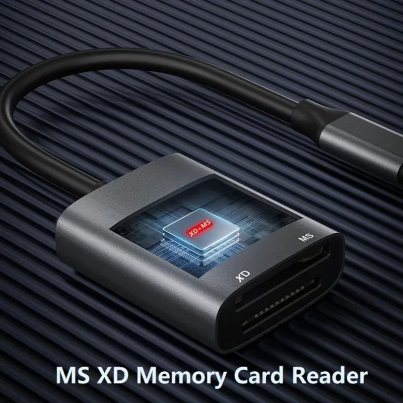 For Smartphones Tablets For Memory Sticks 2 In 1 Multi-Function Dual-Head USB Type-C Card Reader-A32R