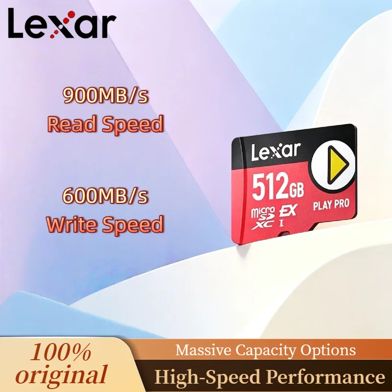 Lexar PLAY PRO Micro SD Card 256GB 512GB 1TB Max 900MB/s V30 U3 C10 Express Memory Card for Switch Tablet TF Card Max Plus