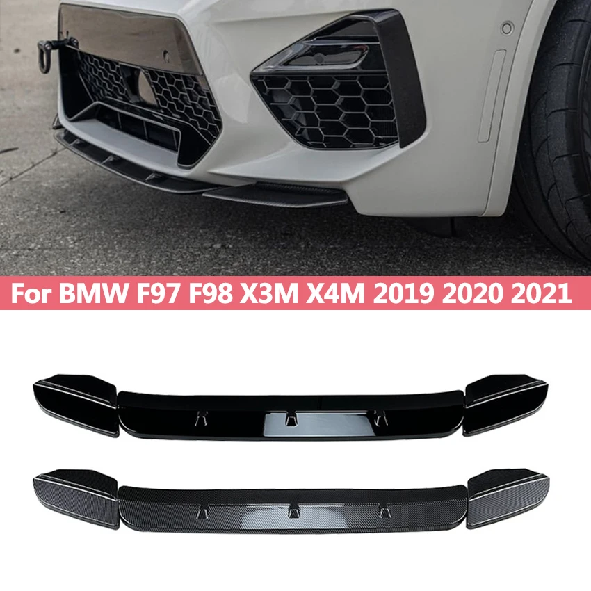 For BMW X3M F97 X4M F98 Pre-LCI M Competition Sport 2019 2020 2021 Front Bumper Separator Bumper Lip Body Kit Duck Lip Separator