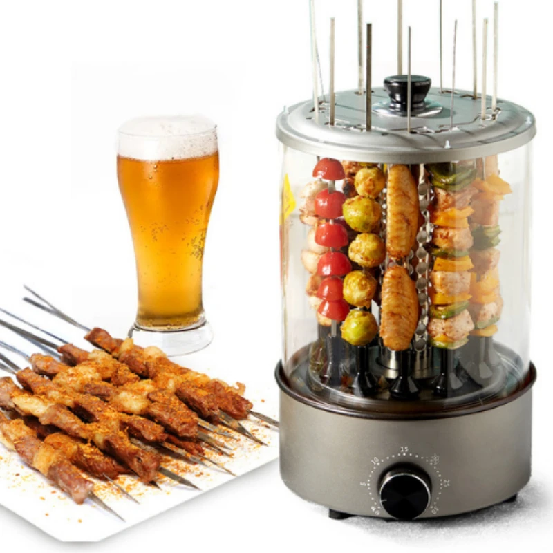 Electric Grills Automatic Rotating Barbecue Machine Small Kebab Machine Home Interior Smokeless BBQ Temperature Control