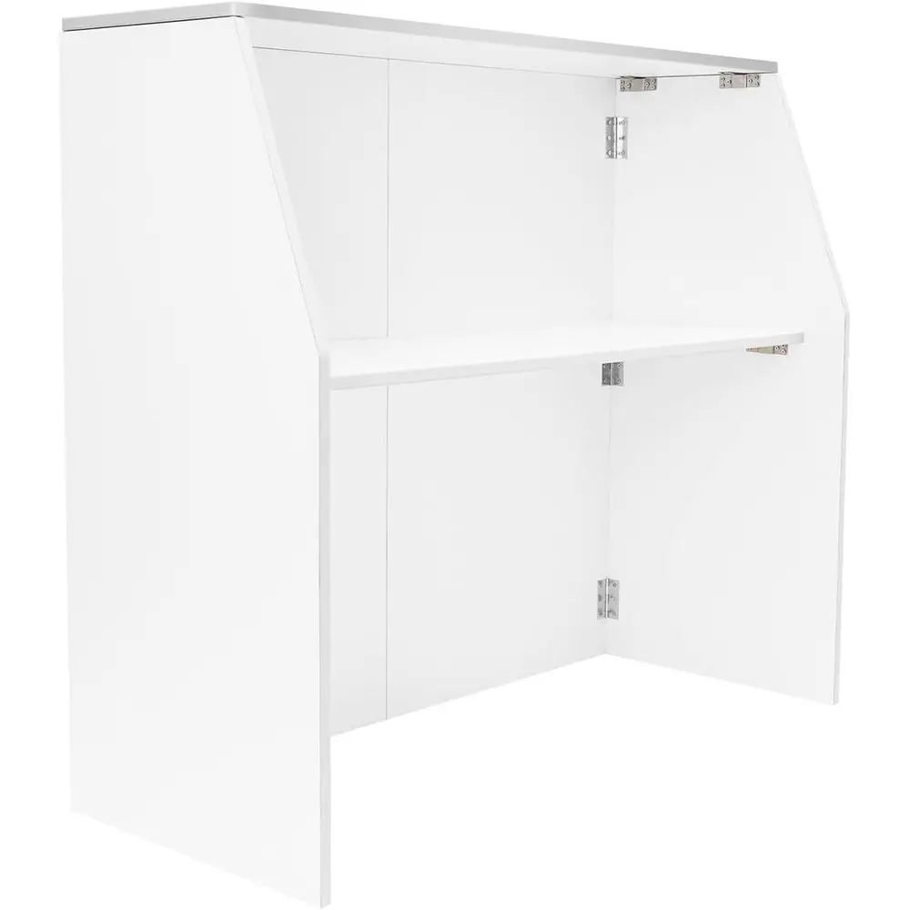 

Портативная складная барная стойка с верхними и нижними полками, 48x20x43, мобильная барная станция из ламината для вечеринок и мероприятий