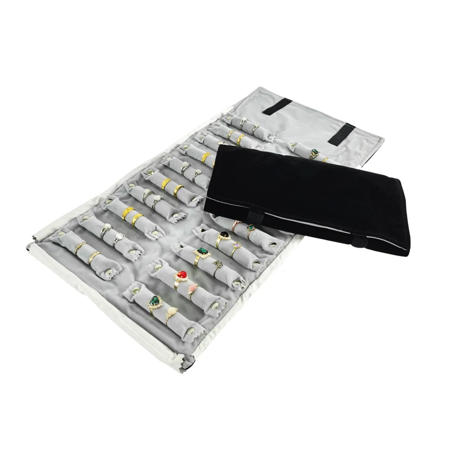 

Рулонная сумка для хранения ювелирных изделий, кольцо, дорожная портативная сумка для хранения, мягкая бархатная сумка для хранения ювелирных изделий, реквизит для хранения ювелирных изделий
