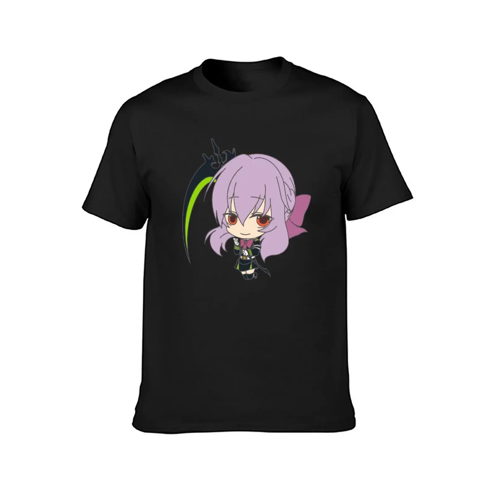 Shinoa Hiragi Chibi T-Shirt vintage Aesthetic clothing blacks t shirt men