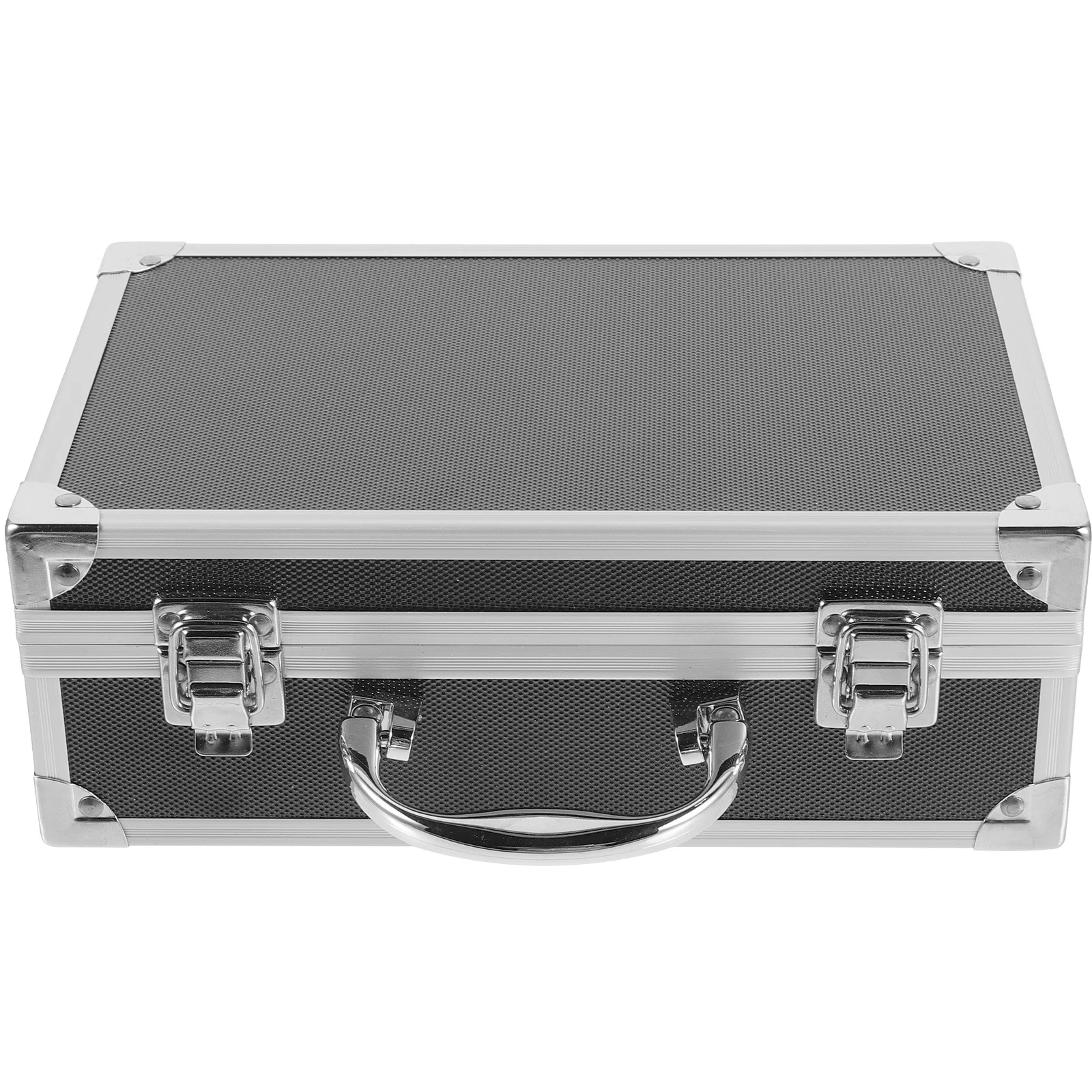 صندوق تخزين أدوات من سبائك الألومنيوم متعدد الوظائف، تصميم محمول خفيف الوزن مع مقبض لتنظيم الأدوات، حقيبة حمل مدمجة