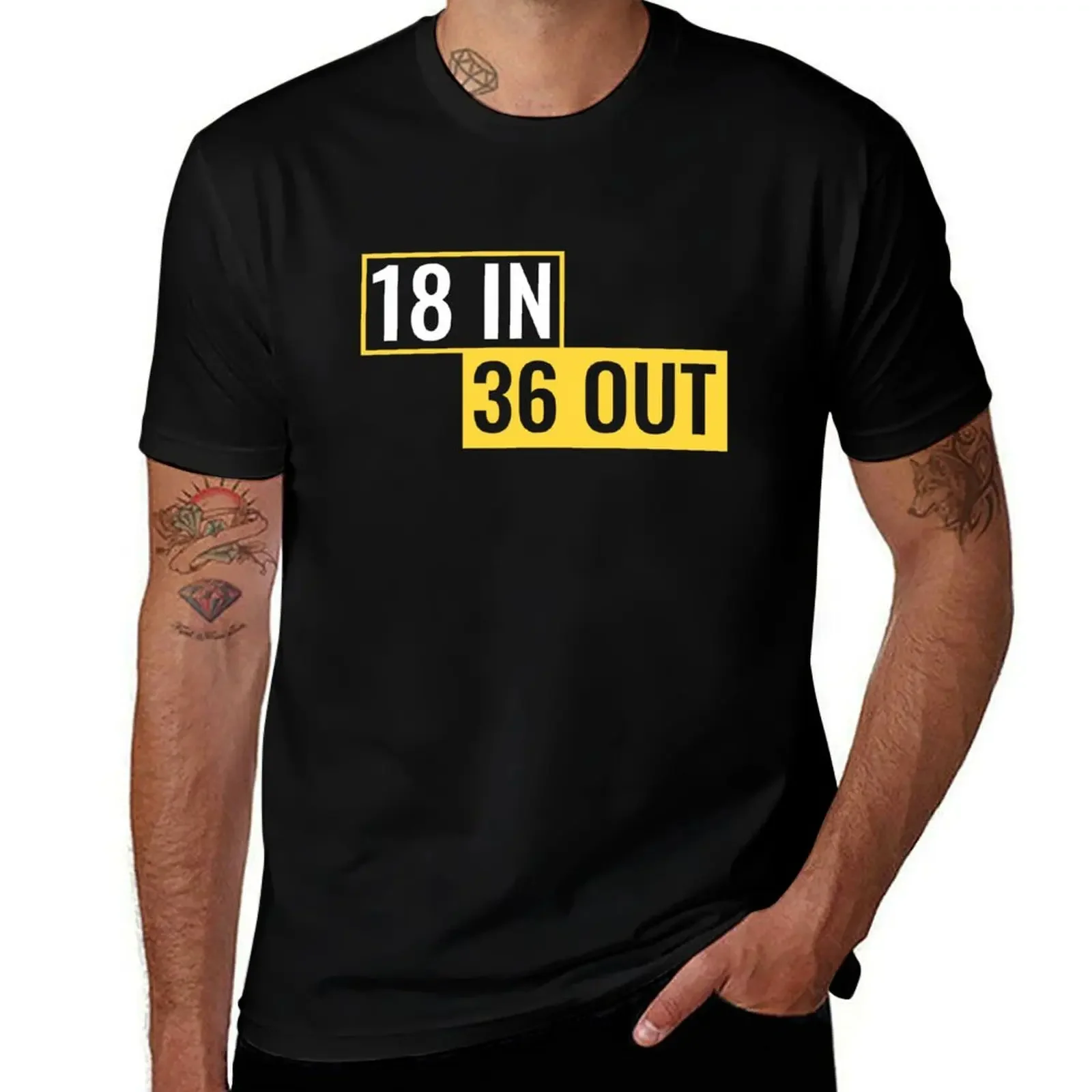 18 In, 36 Out T-Shirt customs summer tops baggy shirts summer clothes t shirts for men pack