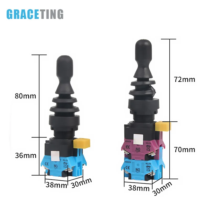 Cross Switch Joystick Switch Momentary 2/4 positions 2/4NO self Latching Spring Return Wobble Stick 22mm Monolever Rocker HKL-FW