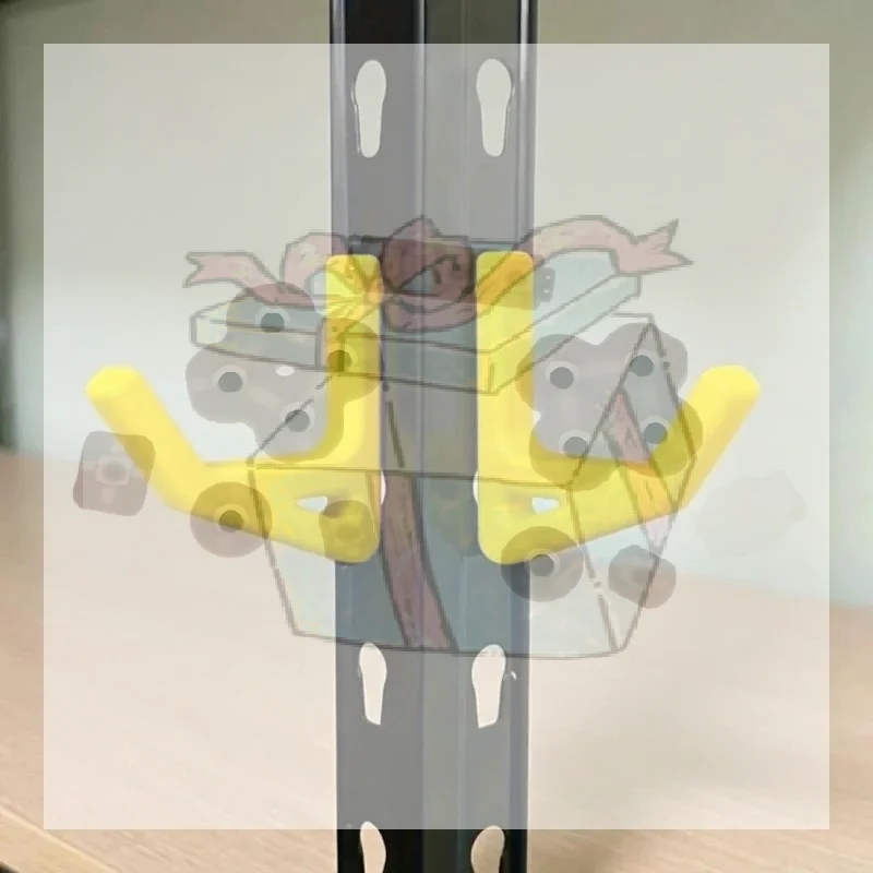【CC】2pcs Universal Hooks For Shelving With 10.3mm Hole Spacing Storage Hooks Garage Auxiliary Hooks Shelf Fittings Support Hooks