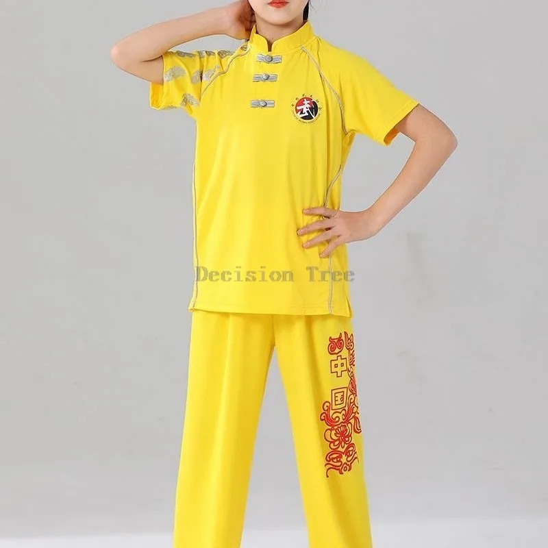 2025 Chinese Pupil Creative Kungfu Training Clothing Changquan Sanda Martial Arts Characteristic Outfit Wing Chun Kungfu Garment