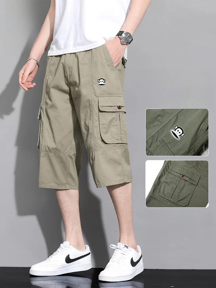 

PaulFrank Summer Thin Seven-Quarter Workwear Shorts Casual Sporty Men's Mid-Pants Breathable Loose Fit Polyester Youth