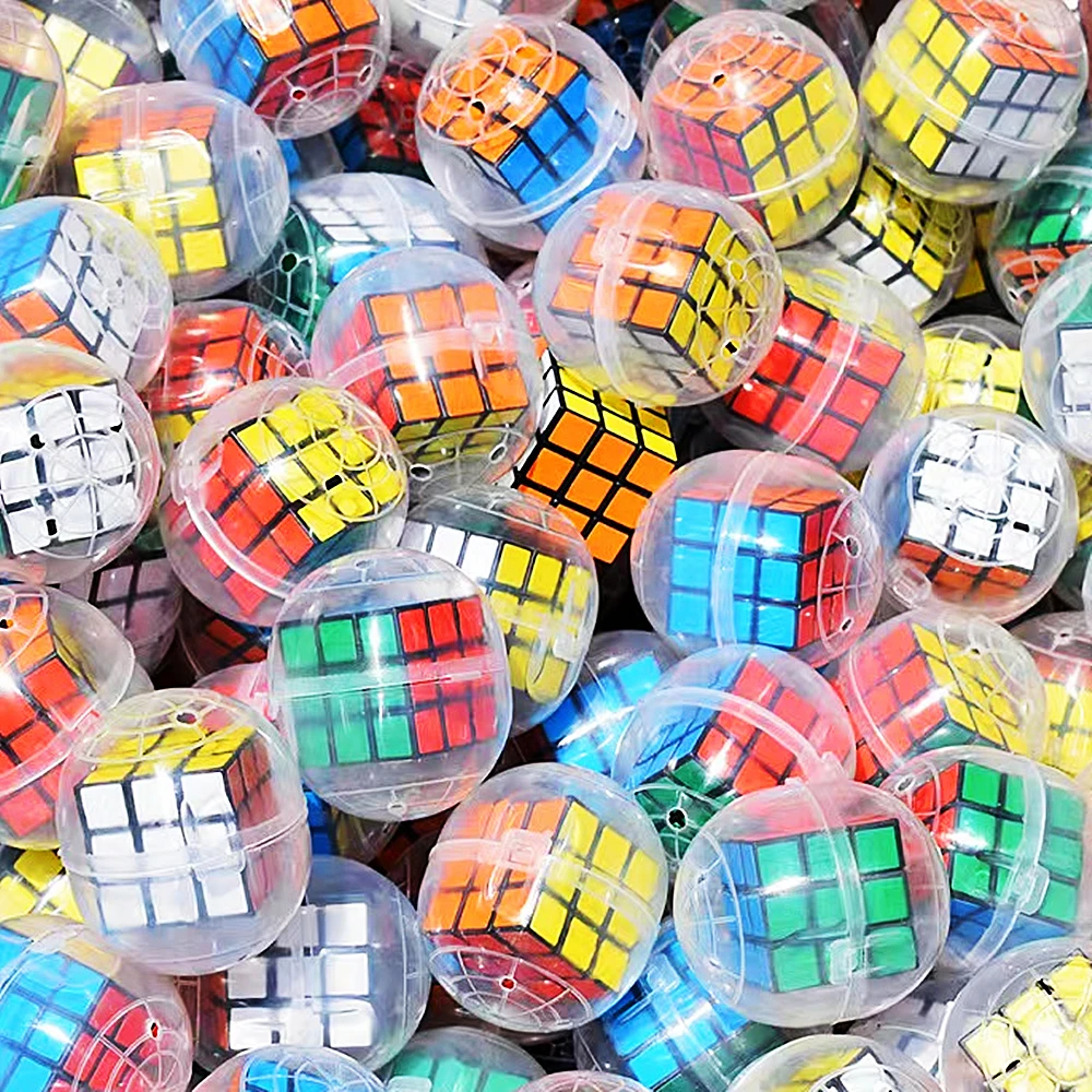 6-10PC Kids Birthday Party Favors Puzzle Cube Surprise Capsule Egg Ball Educational Toy Pinata Filler Boys Rewards Giveaway Gift