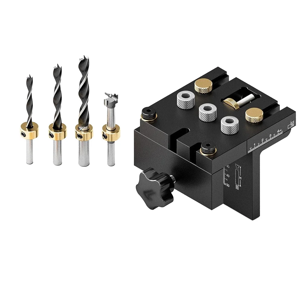 

Three-in-One DIY Woodworking Hole Punch Locator Furniture Wood Board Tenon Punch Cabinet Door Assembly OEM/ODM Customizable