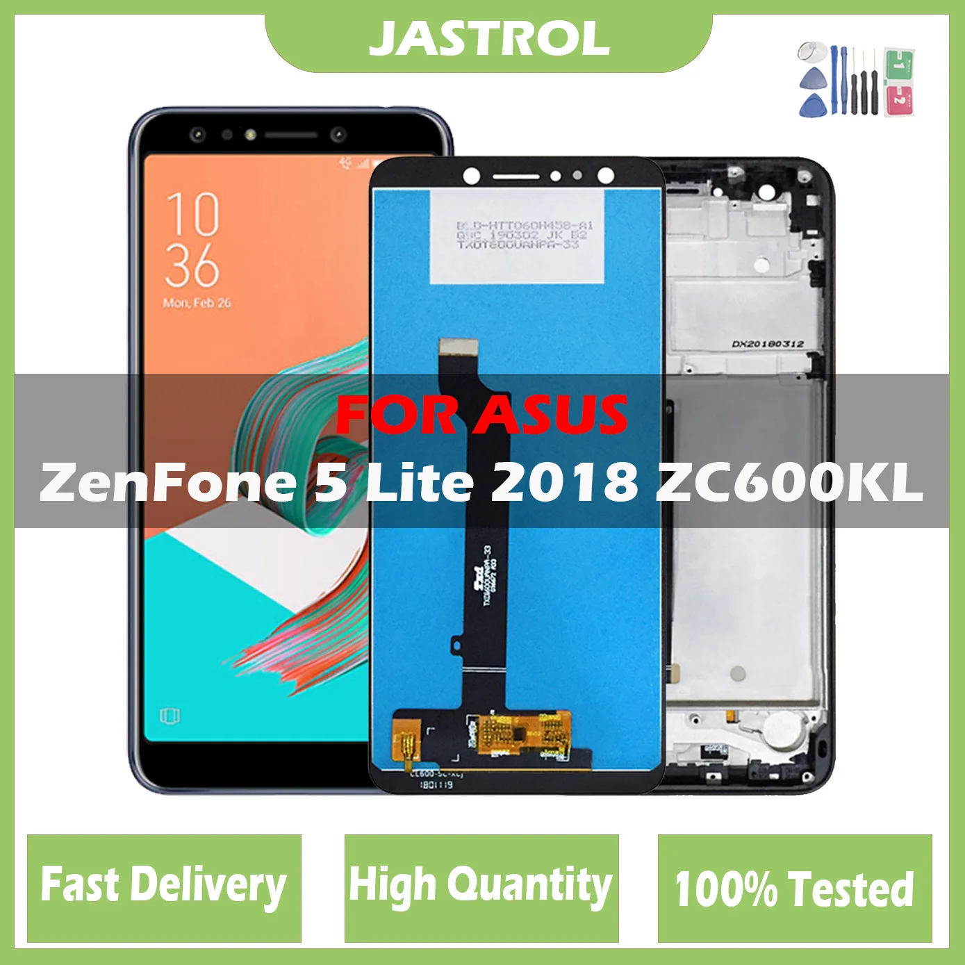 

6.0" Original LCD For Asus ZenFone 5 Lite 5Q ZC600KL X017DA LCD Screen Display+Touch Panel Digitizer S630 SDM630 With Frame