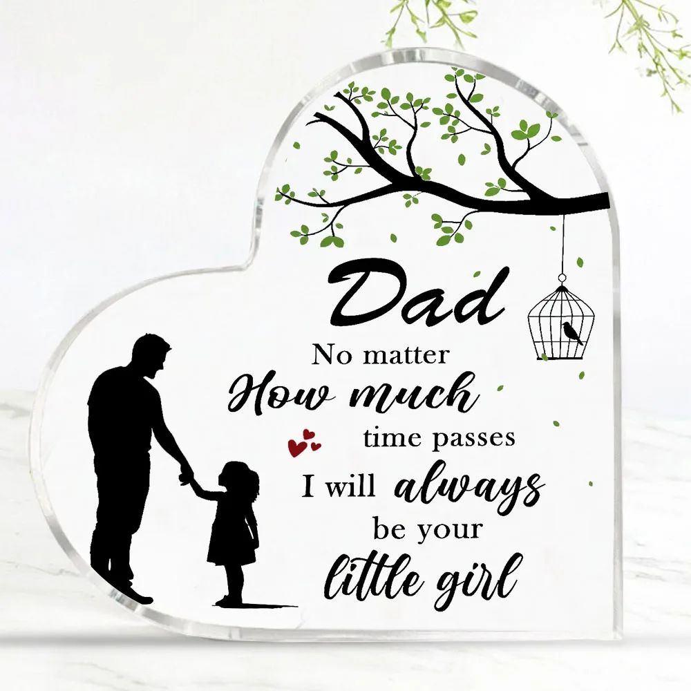 Father's Day Gift From Daughter – Laser Engraved Acrylic Plaque | Sentimental Keepsake for Dad, Birthday,Anniversary Home Office