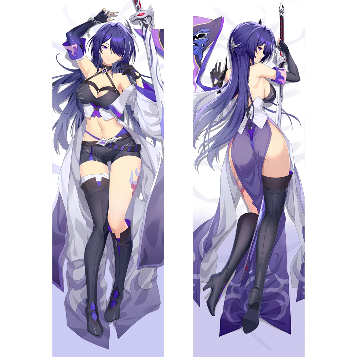 أنيمي فتاة رايدن Bosenmori Mei Dakimakura Acheron المخدة Benghuai شخصيات طويلة الحياة حجم غطاء وسادة للجسم